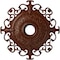 Ekena Millwork Orleans Medallion (Canopies up to 8 1/4"), 38 3/8"OD x 6 5/8"ID x 2 7/8"P, Burnished Mahogany CM38OLBMC - alternate 1